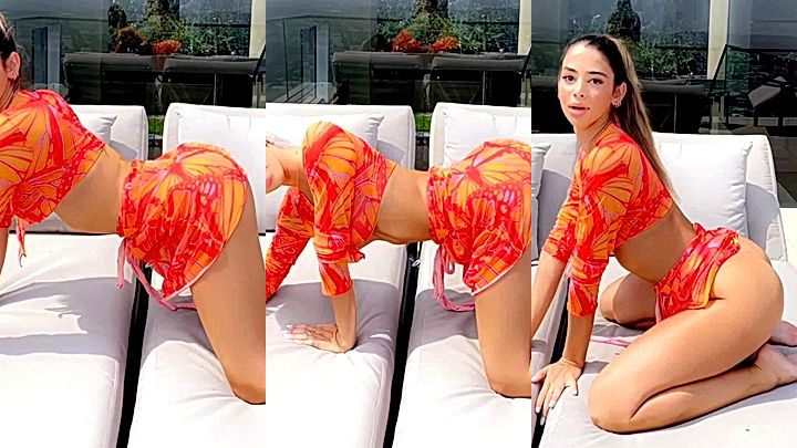 hot girl Carolina Samani arc that ass and shake it for you, private tease video