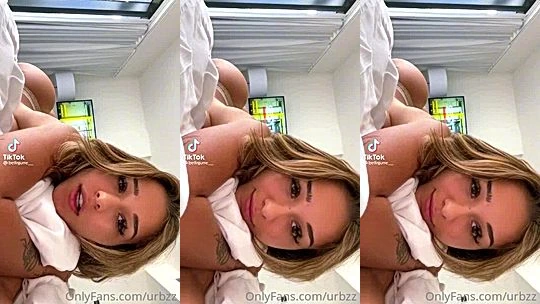 naked naughty onlyfans model Babybellllzzzz lays on bed naked and shows her ass leaked…..