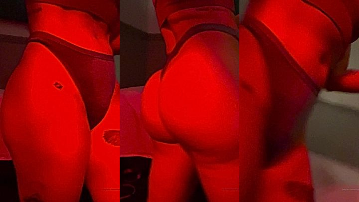 hot chick is showing off her amazing body in her sexy black panties