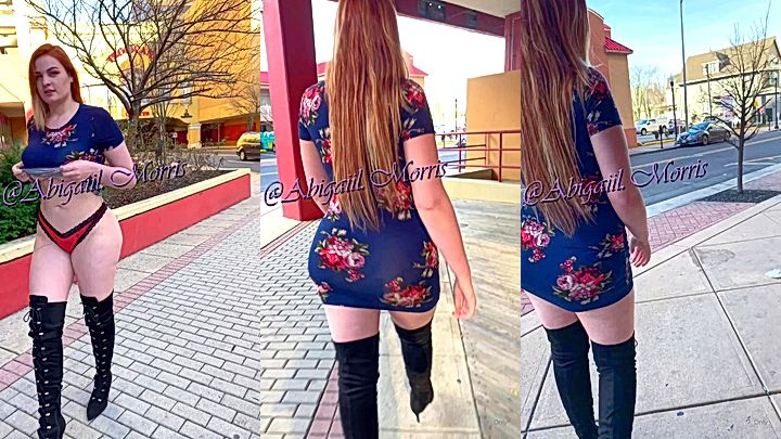 sexy model  Abigaiil Morrisshake her big ass on the street, sexist doll in ameria