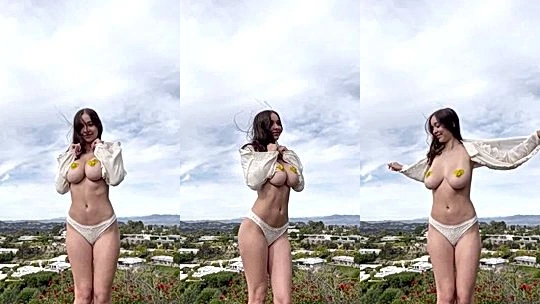 wild naughty onlyfans model Sophie Mudd naked and eubs her big tits