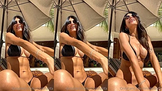lebanese bitch Mia Khalifalooking sexy in bikini, leaked video