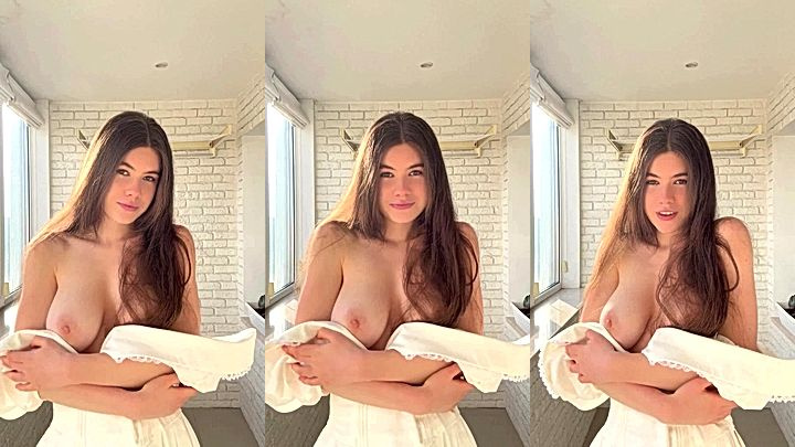 spoil onlyfans model Marichka takes of her dress and shows her big tits