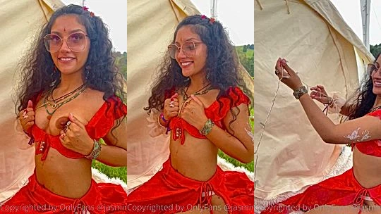 hot gir Jasminx wiggle her as and fondle her juicy round boobs