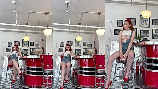 slutty onlyfans model Emily Bloom takes dirty and shows her big tits nd big booty
