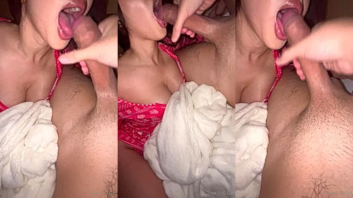 horny girl That1iggirl morning bj till cumshot onlyfans leak video