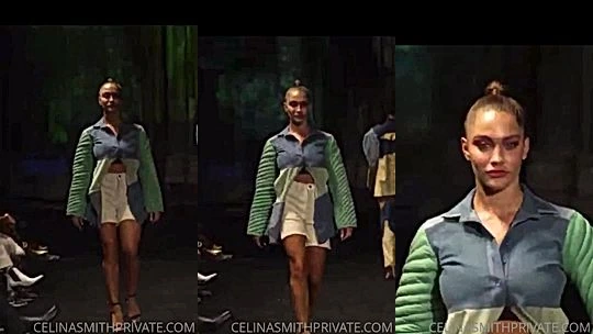 model Celina Smith titties jiggle as she walk in this video, leaked video