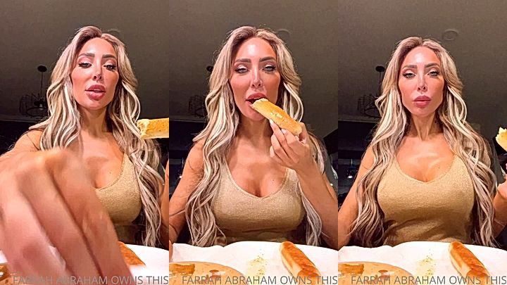 hot sexy model Farrah Abraham oiled big boovs looks nice