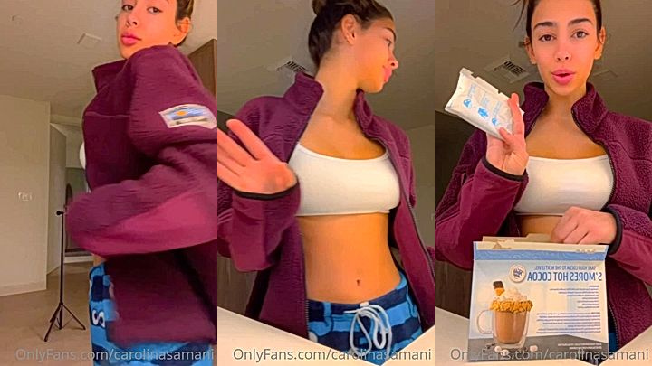 sexy goddess Carolina Samani teases you in her gym wear, leaked video