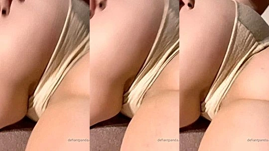 dirty wild hot bad bitch Defiantpanda slowoly play with herself bvefore she goes to bed, leaked teasing video