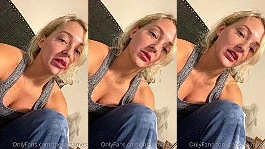 bad slutty bitch Sara Ames talk dirty to cam and shows her……..