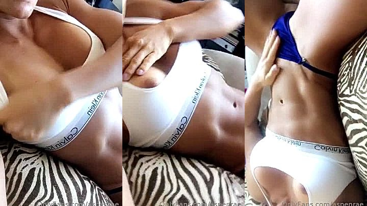 hot big boobs slut Aspen Rae rub her coochie and big boobs