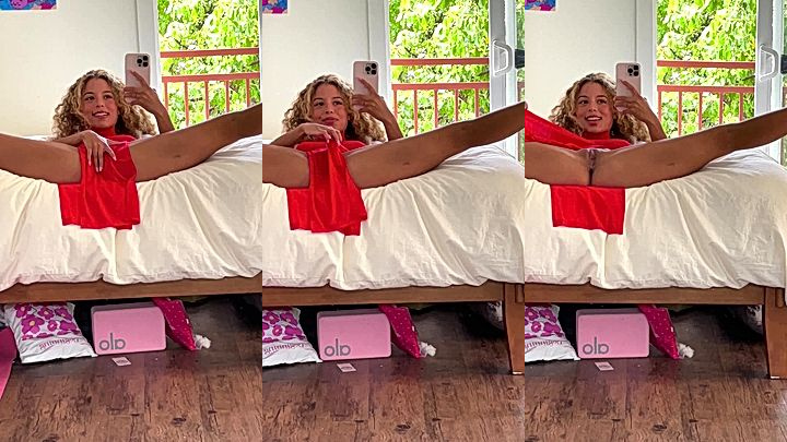 hot latina Camila Elle made you waot before she show you her wet pussy, leaked video