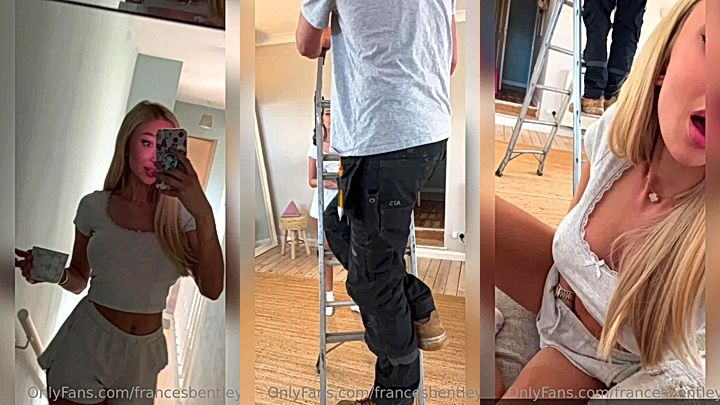 bestfriend came over to set up my apartment ,i got horny and gags on his huge cock till he cums, Frances Bentley video