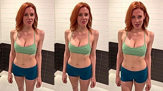nasty hot model Maitland Ward recorded a video of her showing off her curves