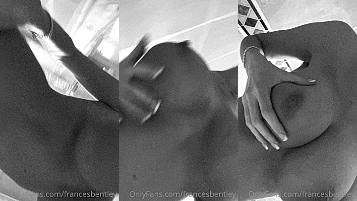 busty onlyfans british babe Frances Bentley rubs her hot body in the bathroom