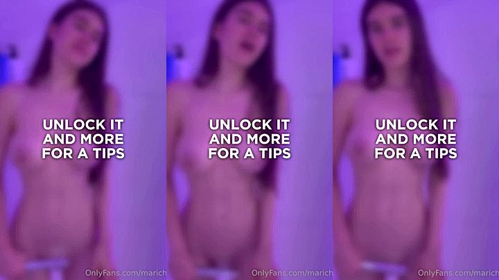 horny onlyfans model Marichka fingers her wet pussy and moans