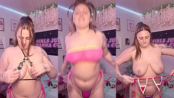 sexy big tits Katrina Marie trying out her new bra naked onlyfans leak