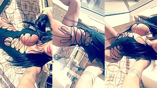 freaky sexy dirty wild chick CJ Miles play with her big boobs in lingerie, leaked onyfans