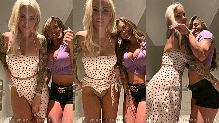 slutty girls kissed in real pleasure on cam in close up onlyfans leak Viking Barbie