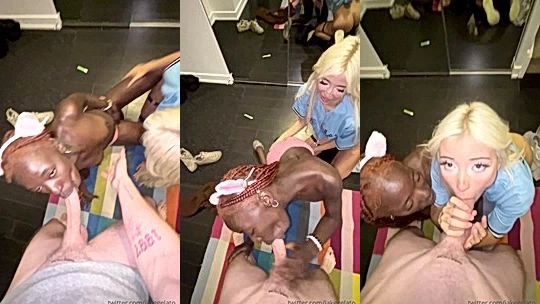 nasty bitch Waifumiia gag on cock till cumshot  with her girlfriend sharing hard leaked onlyfans porn