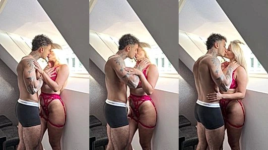 sexy german chick Kathleen Glawe got seduced and kissed passionately by her stepson