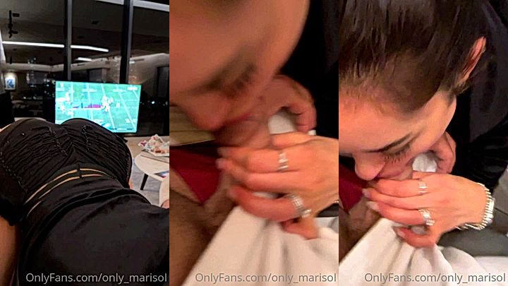 Marisol Yotta my latina babe giving me blowjob while am watching the tv