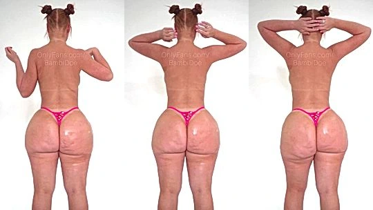 bad girl Bambi Doe slowly bounce her oiled ass in pants till her cheeks clap leaked onlyfans video