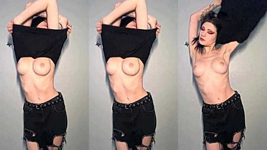 she thinks about you as she touch her curves and boobs, Vampkira onlyfan leaks