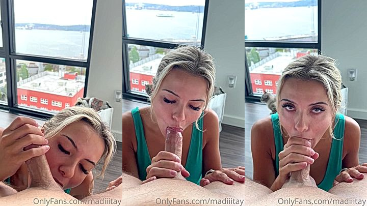 naughty american Madiiitay  gags on huge cock slow and steady, leaked onlyfans