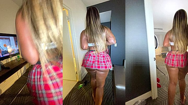 naughty sexy girls Prissy Blaire throw big booty hard in this video