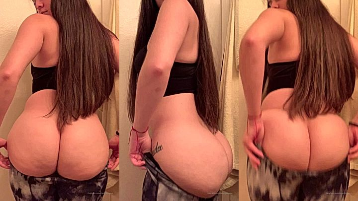sexy big ass girl Bbystar putting on pants onlyfans leak