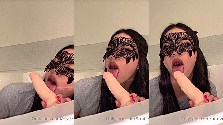 horny latina girl Valentina Olivas learning how to give blowjob with a plastic dick onlyfans