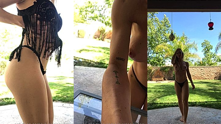 bad milf Nicole Aniston twerk and shows off tits outside leaked onlyfans video