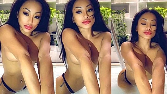 big sexy ass model CJ Miles rub her juicy big boobs, leaked video