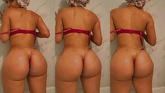 dirty ebony slut Himynamestee stands tall and flaunts her sexy ass ion oil for the cam,nude video