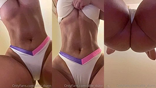 naughty onlyfans model Allie Dunn grabs her big booty and rubs her big tits