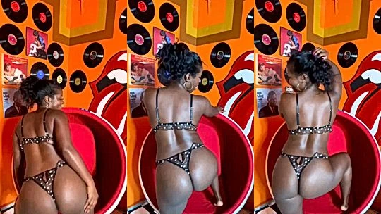 freaky big ass slut Candidlycam loves dancing in her new room