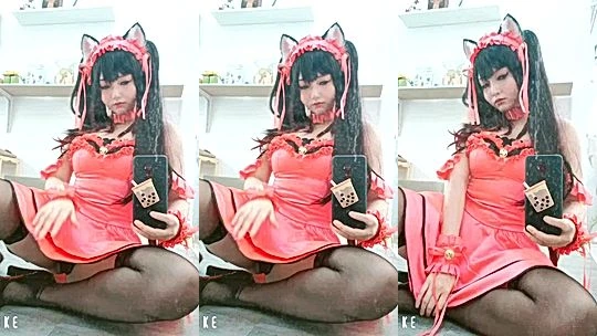 horny queen Potato godzilla sits in front of the mirror and shows off her sexy body for the cam, leaked onlyfans
