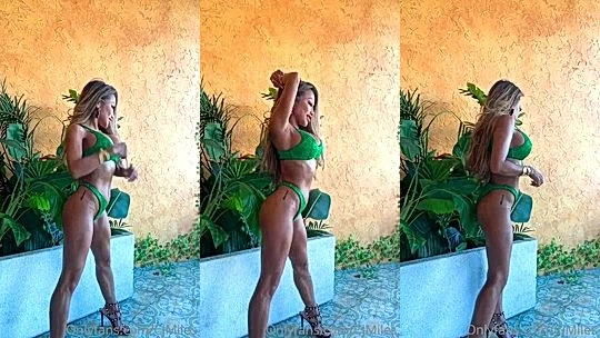 naughty bad girls CJ Miles show off her big boobs in a clevage, leaked video