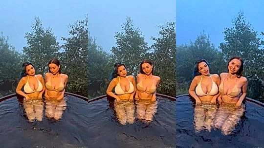 horny babe Sophie Mudd shows off her sexy natural tits for the cam while outdoors, leaked onlyfans