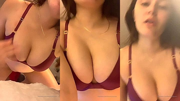 big tit queen Bbystar flaunts and plays with her sexy tits for  the cam, leaked onlyfans