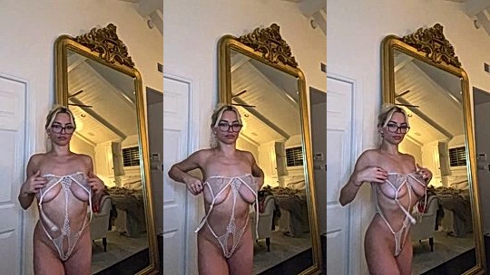nasty girl Lindsey Pelas rub her tits in real pleasure till she moan soft onlyfans leak video