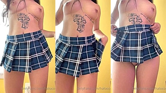 hot baddie Halococo slow strip tease, watch my tits spill out