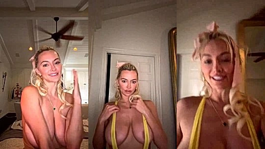 sexy girl Lindsey Pelas seduce in sexy thong till her pussy leak leaked onlyfans video