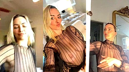 busty bitch Lindsey Pelas squeeze her big tits on cam onlyfans leak video