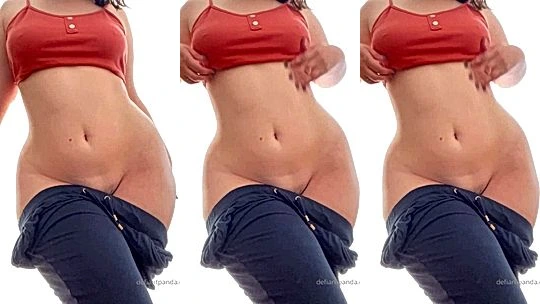 naughty curvy sexy baddie Defiantpandaself love session as she grab and fondle her tits and pleasure herself till she feels satisfied, leaked nude