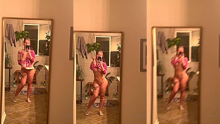 perky amerian slut Nicole Aniston shows off her sexy hot body in front of the mirror, private video