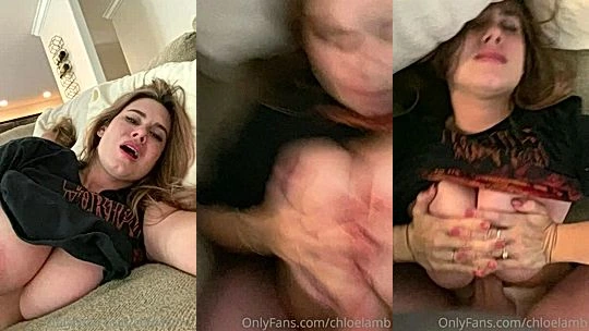 hot girl Chloe Lamb gets her tits fucked hard till cumshot on couch leaked onlyfans porn