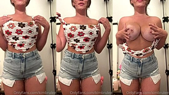 naughty babe Kimbrulee loves when you stare at her big tits onlyfans leak video
